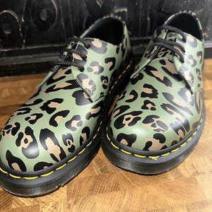 Doc Dr. Martens 27686 Airware Leopard Print Oxfords Green M 7 L 8 UK 6 - Picture 1 of 4