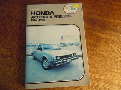 LIBRO DE COLECCIÓN CLYMER " HONDA ACUERDO & PRELUDE 1976-1981" 312 PÁGINAS ENCUADERNADO BLANDO Foto 1 de 4