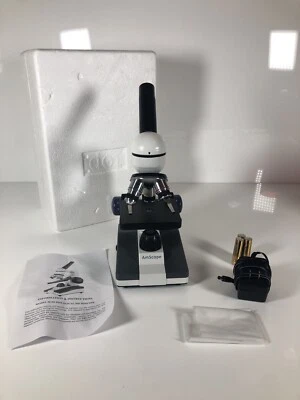 Microscopio compuesto para estudiantes AmScope M150 40X-400X hogar escuela ciencias Foto 1 de 4