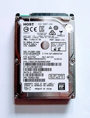 HGST 7K1000 HTS721010A9E630 1 TB 2.5" SATA III HDD - Image 1 of 2