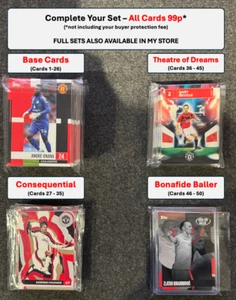 Manchester United Topps Team Set 2024/25 - Pick Your Card (Cards 1-50) - Picture 1 of 43