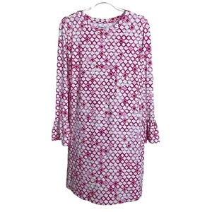 IBKUL Etuikleid Größe L weiß rosa rot Batik geometrisch lang Glockenärmel - Bild 1 von 9