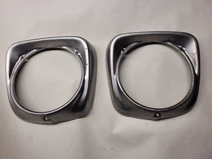 1961 - 66 Ford Pickup Bezels Headlight LH RH Lamp Doors Pair Free Shipping - Picture 1 of 5