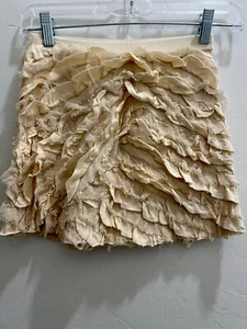 Crewcuts Kids By J CREW, Ruffled Cream/Tan Skirt Size 8 - Picture 1 of 5