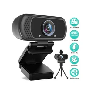 HD Webcam 1080P with Microphone, PC Laptop Desktop USB Webcams, Pro Streaming - Picture 1 of 7