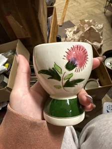 Eierbecher Stangl Keramik Distelmuster - Bild 1 von 9