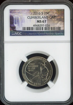 2016-S Cumberland Gap Quarter NGC MS67 Holiday Sale 🎁 - Image 1 of 2