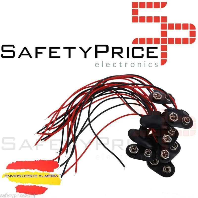 5x Conector para pila de 9v 6F22