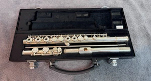 (LotA1) Yamaha 281 Open Hole Silver Plated Flute, Inline G ~ Made in Indonesia - Picture 1 of 23