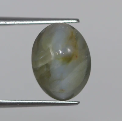 8.95 Ct CERTIFIED Natural Greenish Gray Cat’s Eye Chrysoberyl Loose Gemstone - Image 1 of 4