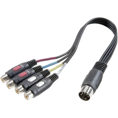 SpeaKa Professional SP-7870300 Cinch / DIN-Anschluss Audio Y-Adapter [1x Dio...