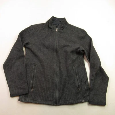 Chaqueta Prana Mujer Mediana Larga Bolsillos con Cremallera Completa Ligera Informal Gris Foto 1 de 4