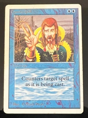 Magic the Gathering MTG Unlimited Counterspell LP  (Beta Bob) - Image 1 of 2