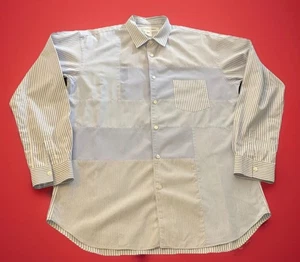 COMME des GARCONS SHIRT Striped Button Down ColorBlock W21008 Mens LARGE - Picture 1 of 8
