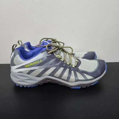 Merrell Zapatos Mujer 11 Gris Azul Borde Sirena Q2 Minimalista Senderismo Correr Aire Libre Foto 1 de 4