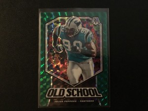Julius Peppers 2020 Mosaic Football Green Prizm Old School