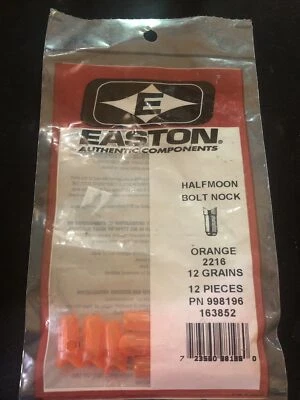 Perno de carbono Easton Moon Nock naranja 12 paquetes PN 998196 Foto 1 de 2