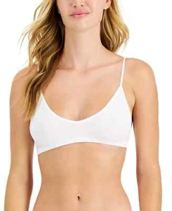 JENNI Women's Light Support Bralette Bright White Size Medium Set of 2 New - Picture 1 of 1