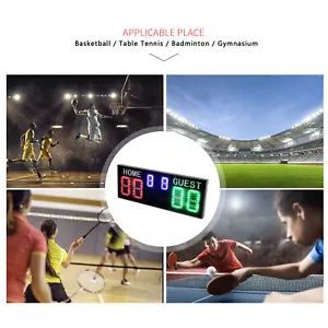 Electronic Scoreboard 6 Digit LED Display Screen Digital Score Keeper US Plug - Picture 1 of 24