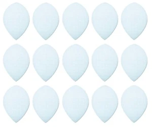 5 New Sets Rip Stop Nylon Fabric Pear Dart Flights - Ships w/ Tracking - White - Picture 1 of 1