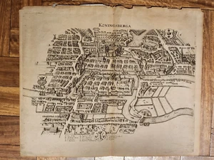 Original Antique Map of  Koningsberga circa 1652 - Picture 1 of 1
