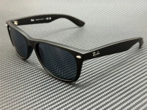 Occhiali da sole Ray Ban RB2132F 622 R5 gomma nero blu unisex 55 mm - Foto 1 di 5