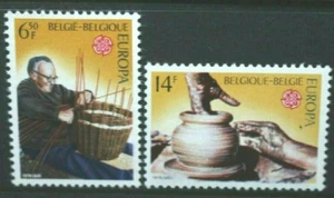 BELGIUM 1976 Europa: Traditional Crafts Pottery. Set of 2. MNH. SG2427/2428. - Picture 1 of 1