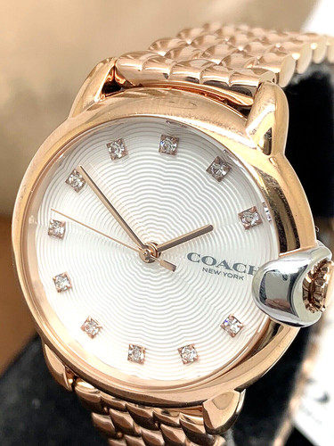 Orologio Coach Donna 14503820 Quarzo Quadrante Bianco Oro Rosa Acciaio Inox 32mm