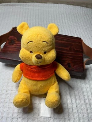 DISNEY BABY WINNIE THE POOH Plush Lovey Security 1st Toy Rattle Sewn Eyes - Image 1 of 4