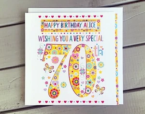 70. Geburtstagskarte, personalisiert, Kartenideen, 70. Geburtstag Special 70 Karte - Bild 1 von 6