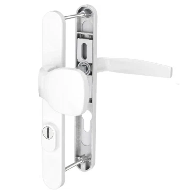 Schmalrahmengarnitur Wechselgarnitur mit Kernziehschutz Weiß PZ 92mm Türdrücker - Bild 1 von 3