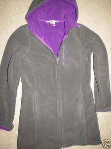 VG Athleta reversible greenish to purplish yoga/active/fitness longer jacket  XS - Picture 1 of 1