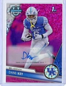 Dane Key 2023 Bowman Chrome Fuchsia Mini-Diamond Refractor Auto 132/150 RC - Picture 1 of 2