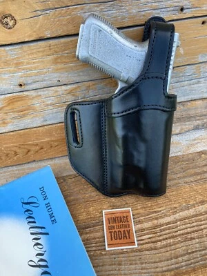 Don Hume H722 Tac Light Holster Black Leather Lined For GLOCK 19 23 32 w/ x300 - Image 1 of 3