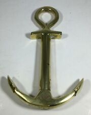 VINTAGE SOLID BRASS ANCHOR DESK PAPERWEIGHT 11.5cm Tall 7cm Wide (0.14kg)