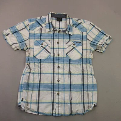 Oakley Shirt Mens Large Short Sleeve Button Front Lightweight Plaid - Image 1 of 4