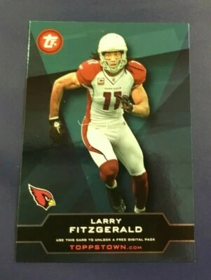 2011 Topps # TT-33 LARRY FITZGERALD Topps Town Glossy Arizona Cardinals - Image 1 of 2