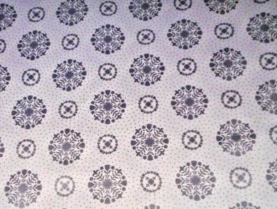 Christmas Fabric By Yard Metallic Silver Snowflakes White Premium Cotton #30 #C - Image 1 of 2