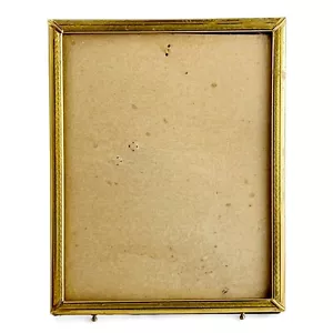 Vintage Brass Picture Frame 8x10 Footed Hand Polished Goldtone Easel Back - Picture 1 of 10