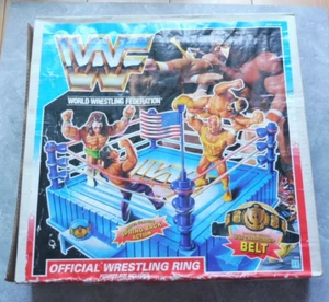 100 % KOMPLETTES VINTAGE 1990 WWF OFFIZIELLES WRESTLING RING SET HASBRO TOYSRUS WWE - Bild 1 von 24