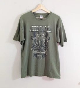 Used getragenes Cthulhu Lovecraft grünes kurzärmliges T-Shirt Größe Large 21.12.12 - Bild 1 von 9