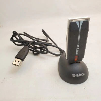 D-Link DWA-140 WIRELESS ADAPTER WI-FI ROUTER PC SWITCH USB EXTENSION HUB - Image 1 of 4
