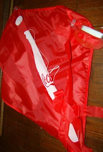Coca-Cola Stuffed Plush Bottle of Coke & Red Nylon Kite Kit Soda Pop Collectible - Picture 1 of 4