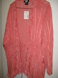 NEW Misses Plus OVER SHIRT 26W-28W top womens ONE TIE FRONT 26-28 - Picture 1 of 8