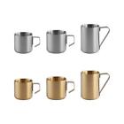 Coffee Mug Stainless Steel with Handle AntiSlip Handle Smooth Surface