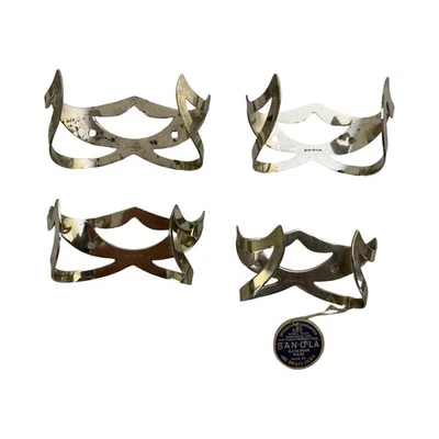 ABS1010 Antiguo 1905 Arte Latón San-O-La Latón Montaje en Pared Batidor Escoba Soporte RARO Foto 1 de 4