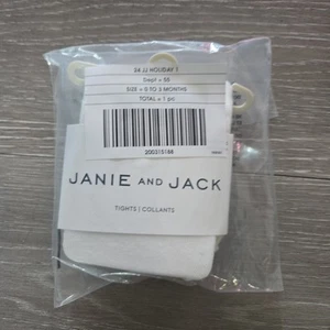 Janie and Jack Ruffle Tights 0-3M White - Picture 1 of 2