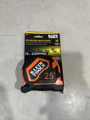 Klein Tools 9125AL Tape Measure, 25-Foot Single-Hook Auto-Lock - Image 1 of 2