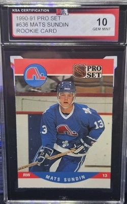 90-91 Pro Set Mats Sundin Rookie 🚨🚨🚨 KSA 10 Gem Mint - Image 1 of 3