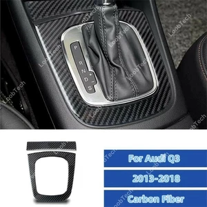 Gear Shift Panel Decal For Audi Q3 2013-18 Carbon Fiber Stick Protect Trim Cover - Picture 1 of 10